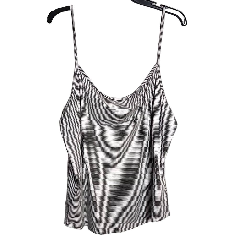 HeartSoul Black/White Striped Tank, 3X, NWT